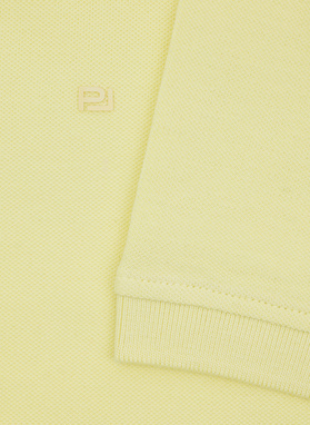 Żółte bawełniane polo męskie