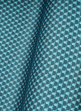 Turkusowa poszetka męska w ośmiornice