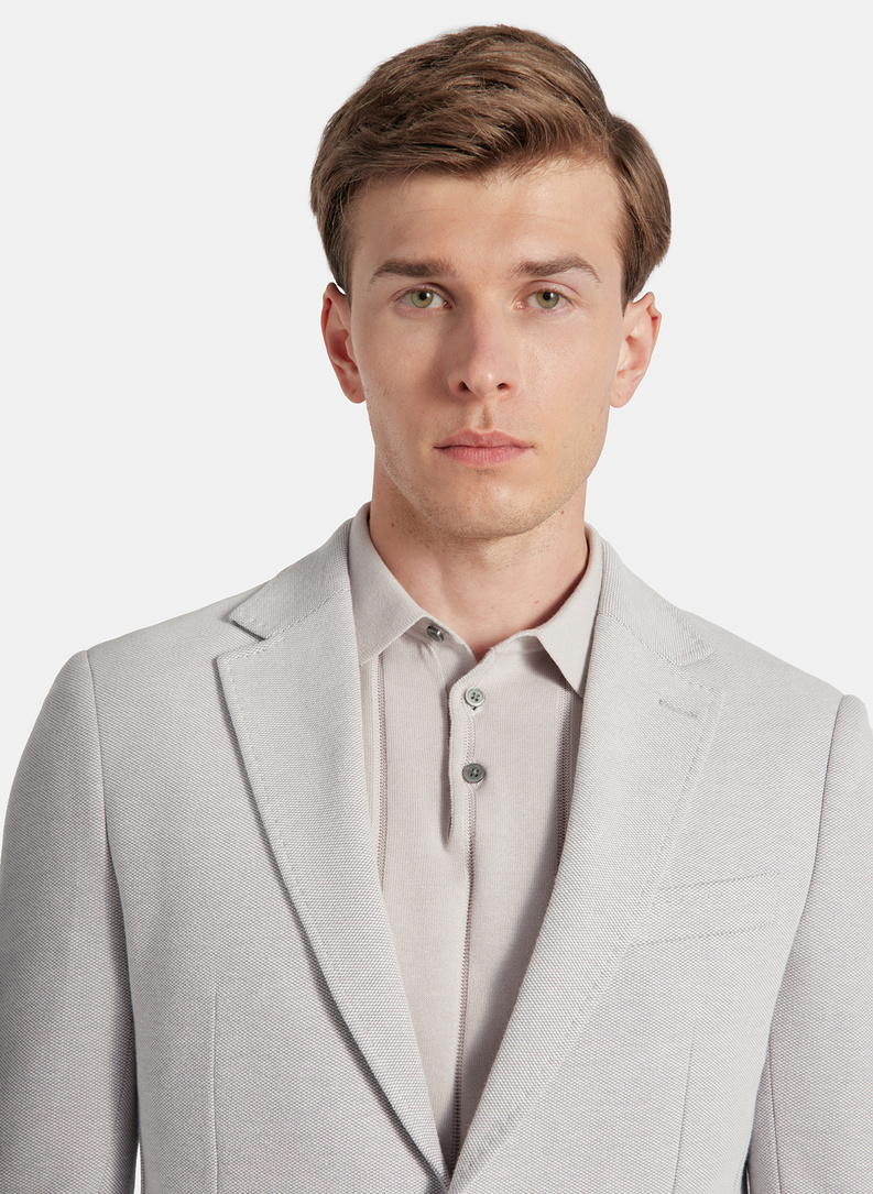 Szara marynarka z dzianiny