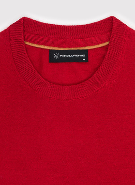 Czerwony męski sweter