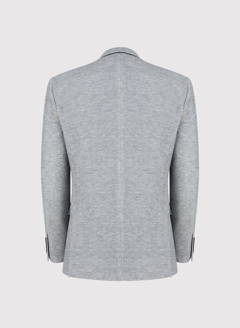 Szara marynarka melanż z dzianiny