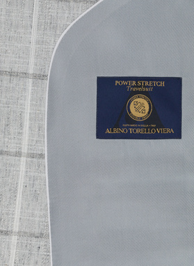 Jasnoszara marynarka męska w kratkę