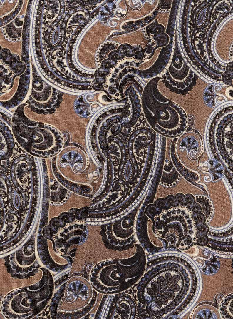 Brązowa poszetka męska paisley