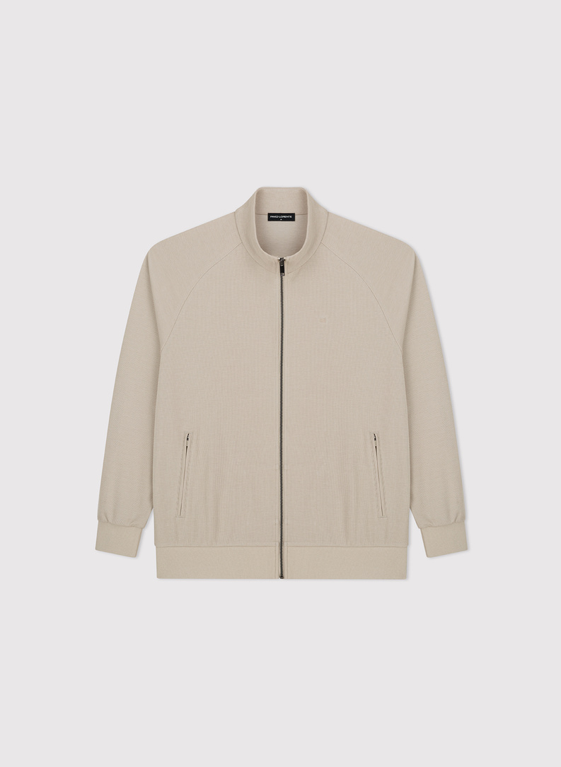 Beżowy dres męski z szortami