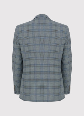 Szara marynarka casualowa w kratkę