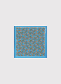 Niebieska poszetka męska we wzór