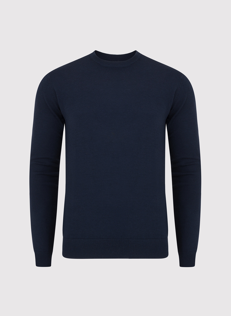 Granatowy męski sweter