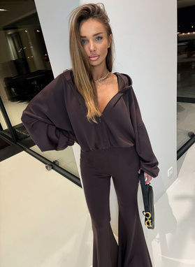 Komplet damski ENO w kolorze czekoladowym