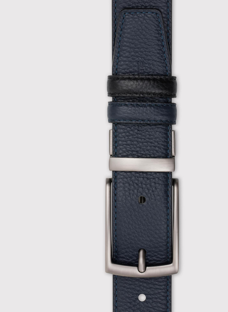 Dwustronny skórzany pasek męski