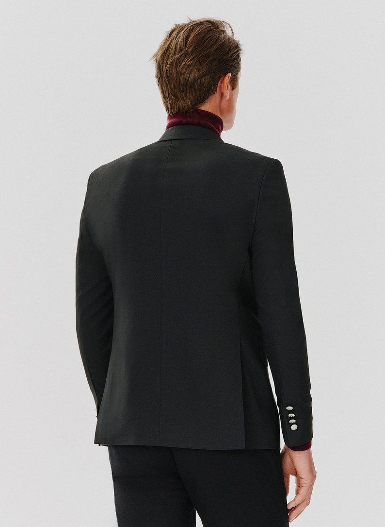 Czarna casualowa marynarka męska