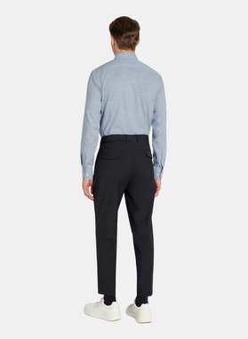 Granatowe casualowe spodnie męskie