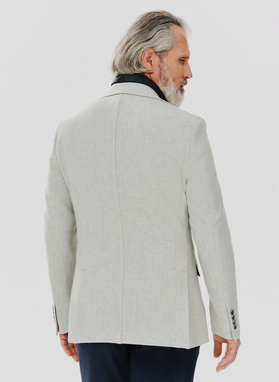 Szara marynarka męska z odpinaną podpinką