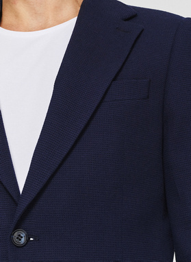 Granatowa marynarka z wełną