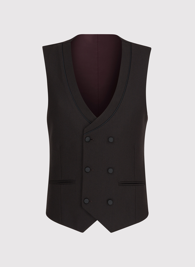 Brązowa kamizelka smokingowa 