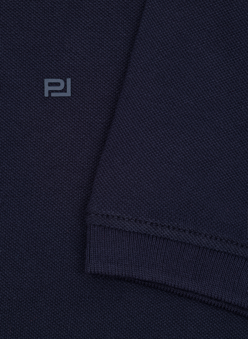 Granatowe bawełniane polo męskie