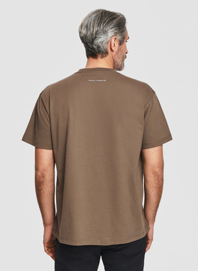 Brązowy t-shirt oversize