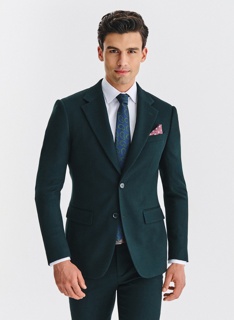 Zielona marynarka garniturowa