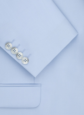 Błękitna wełniana marynarka garniturowa