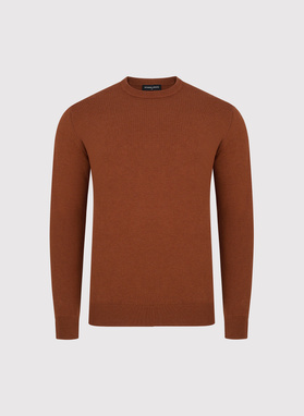 Rudy sweter męski