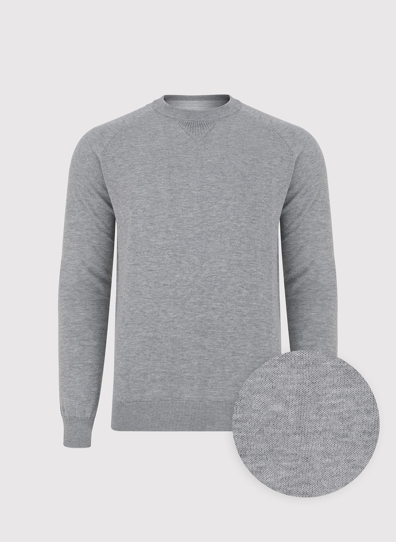 Jasnoszary sweter męski