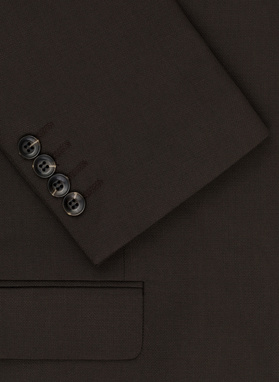 Brązowy garnitur męski