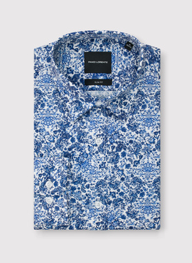 Koszula męska w niebieskie kwiaty