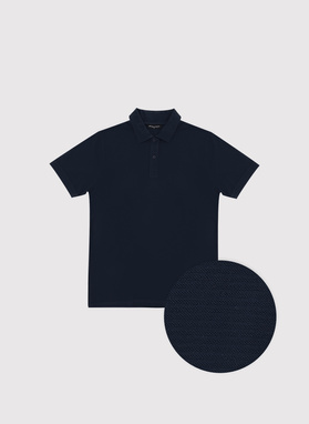 Granatowe polo męskie z bawełny