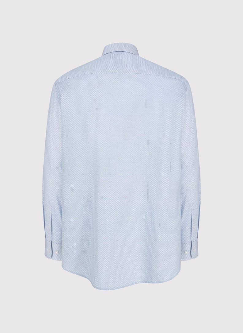 Koszula z niebieskim wzorem geometrycznym