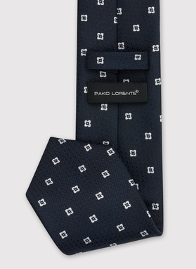 Granatowy krawat męski