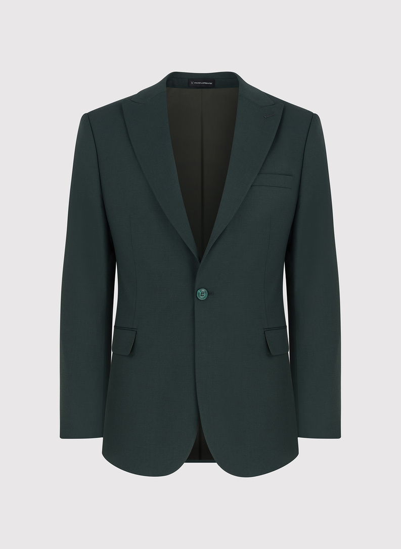 Elegancki zielony garnitur męski 