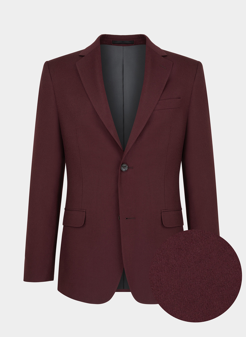 Bordowa marynarka garniturowa P21WP-3G-036-D