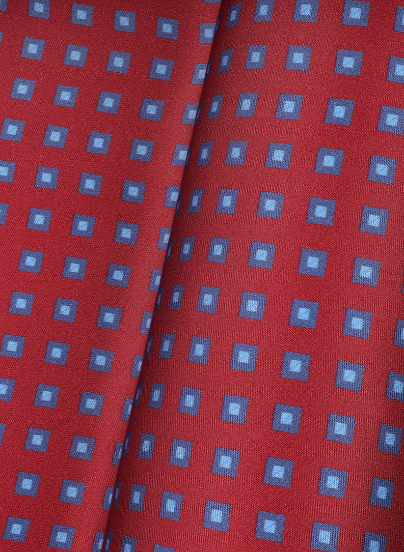 Czerwona poszetka męska mikrowzór