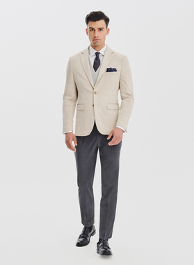 Dzianinowa marynarka w kratkę