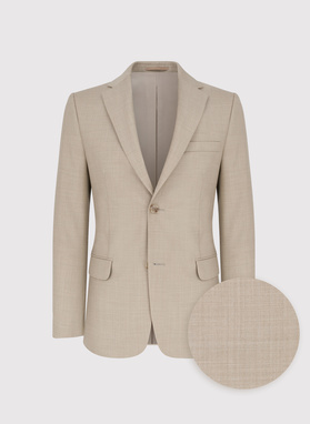 Beżowa marynarka garniturowa wełna