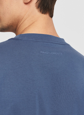 Bawełniany t-shirt oversize w kolorze niebieskim