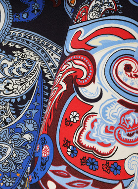 Bordowa poszetka w paisley