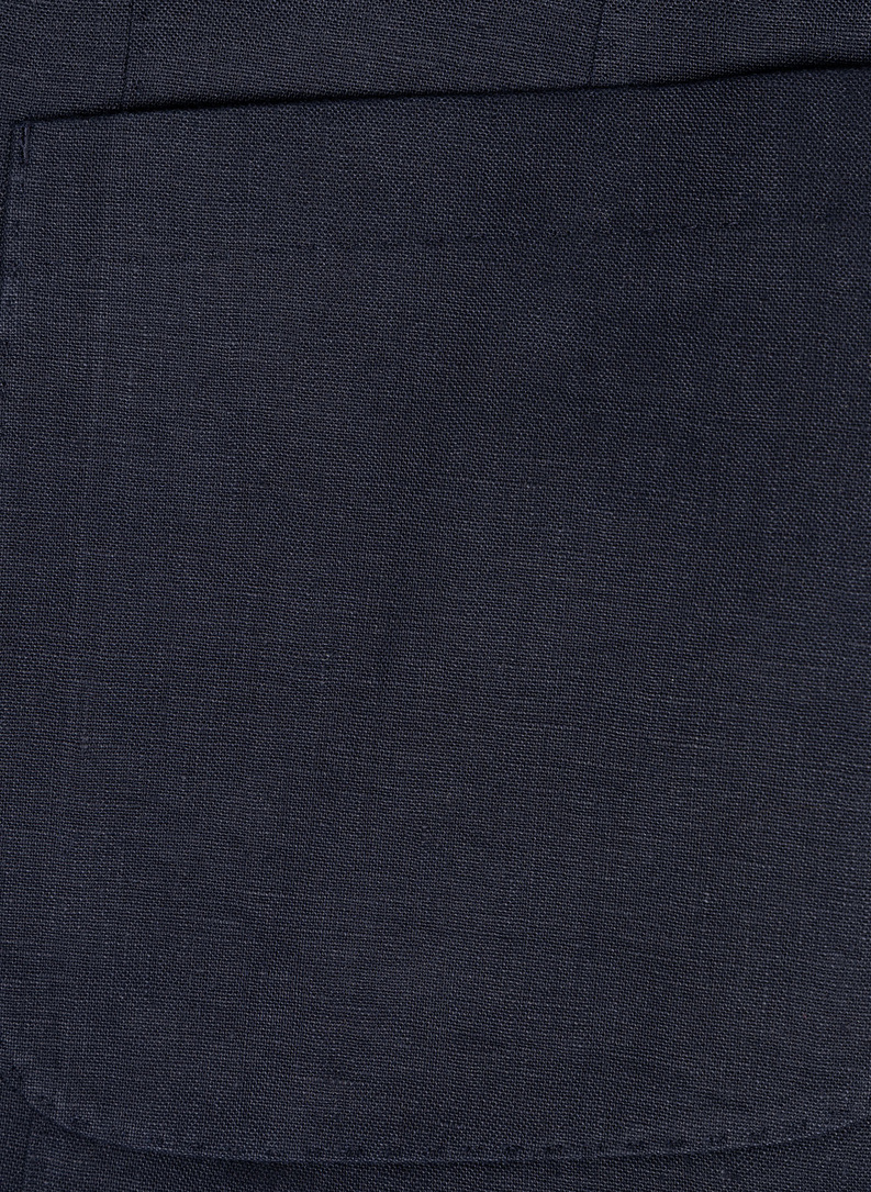 Granatowa lniana marynarka męska