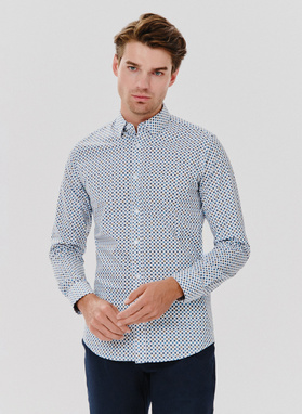 Koszula męska w geometryczny wzór