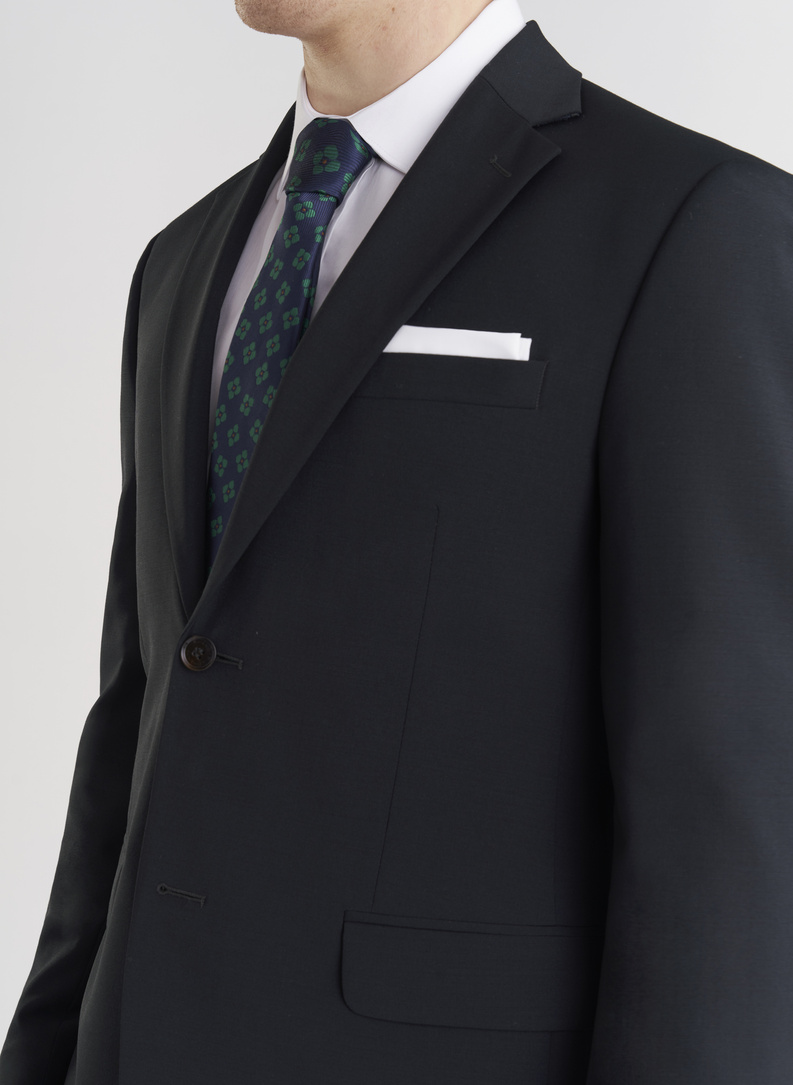 Wełniany zielony garnitur męski 