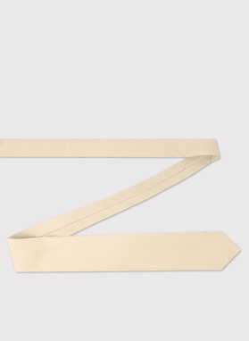 Beżowy krawat męski z jedwabiu