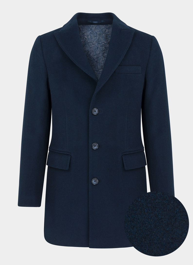 Płaszcz męski granatowy P21WF-7X-002-G