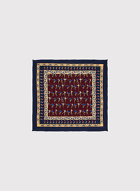 Bordowa poszetka męska w motyw golfistów