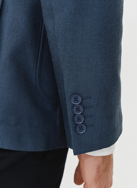 Granatowa marynarka męska bez podszewki