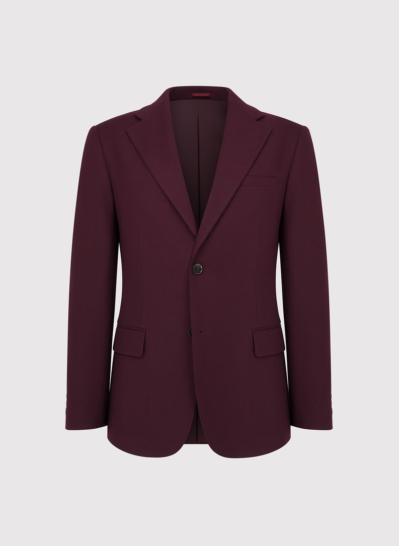 Bordowy garnitur męski