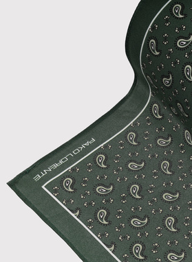 Zielona poszetka męska paisley