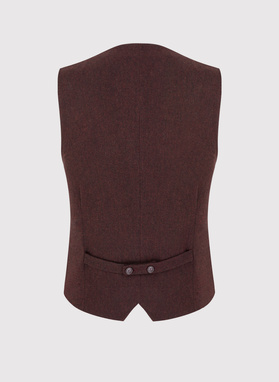 Bordowa kamizelka męska