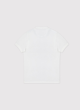 Białe męskie polo z bawełny