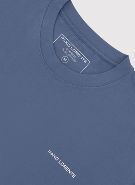 Bawełniany t-shirt oversize w kolorze niebieskim