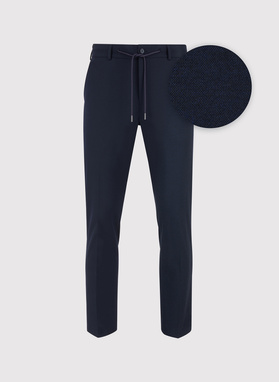 Granatowe spodnie męskie z wełną