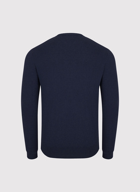 Granatowy sweter męski